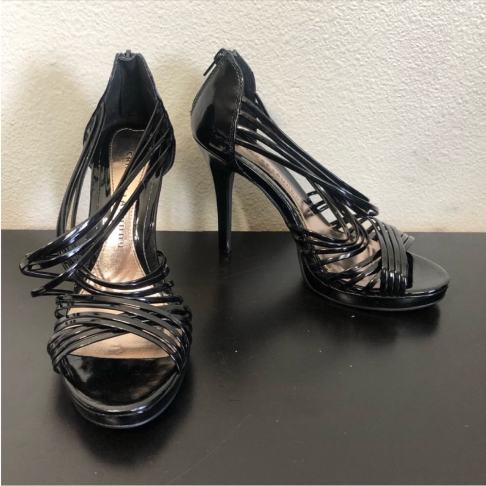 Chinese Laundry Black Faux Leather Heels
